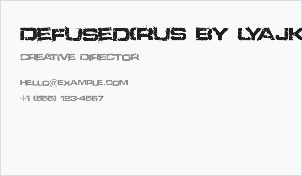 Defused(RUS BY LYAJKA) Business Card