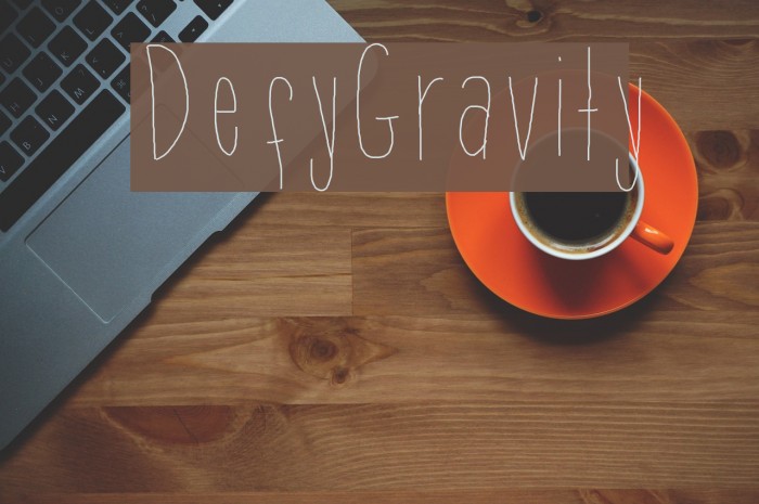 DefyGravity Font examples