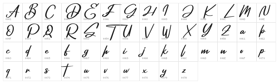 Deglas FREE Character Map