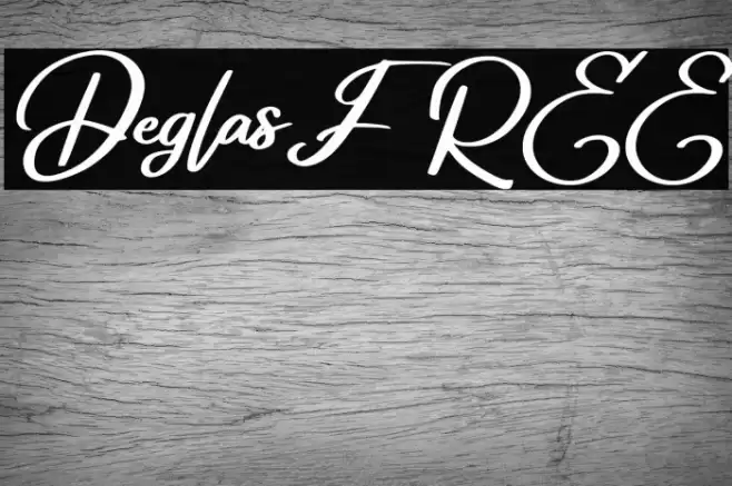 Deglas FREE Font examples