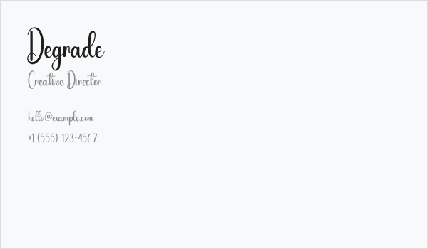 Degrade Business Card