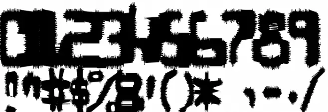 Degraded Chip Creep Font OTHER CHARS