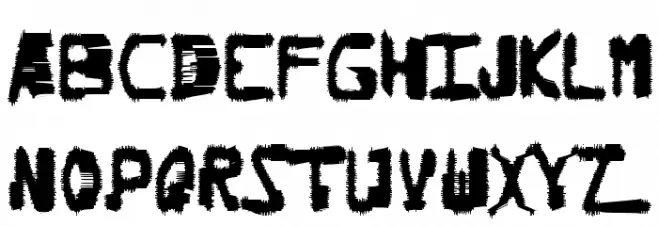 Degraded Chip Creep Schriftart Groß