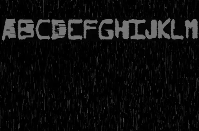 Degraded Chip Creep Font examples