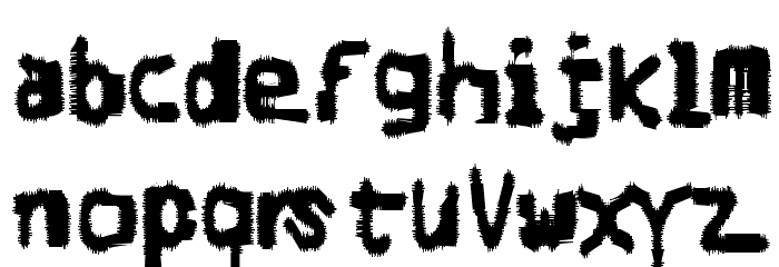 Degraded Chip Creep Font LOWERCASE