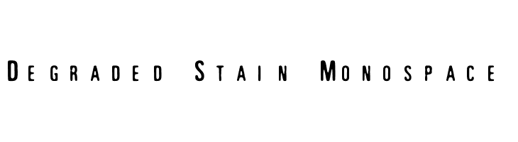 Degraded Stain Monospace  Frei Schriftart Herunterladen