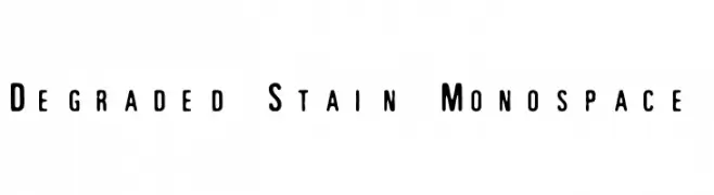 Degraded Stain Monospace  font caratteri gratis