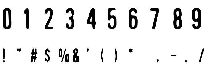 Degraded Stain Monospace Font OTHER CHARS