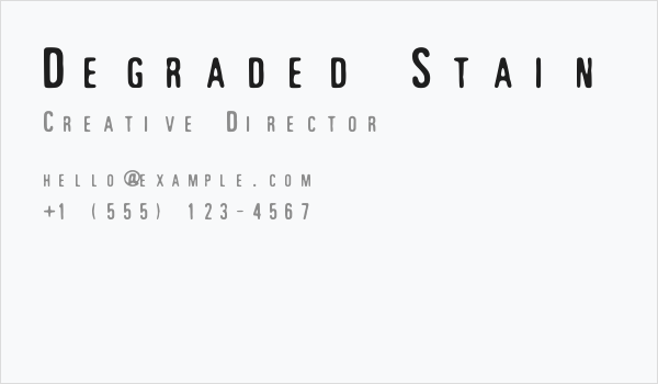 Degraded Stain Monospace Business Card