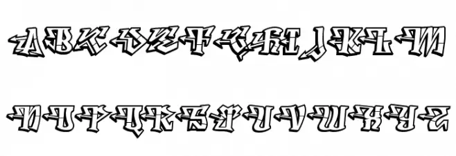 Degrassi Schriftart Groß