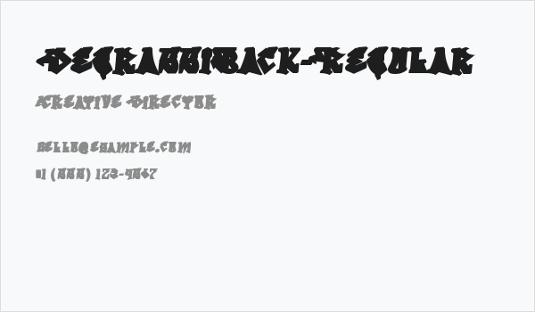 DegrassiBack-Regular Business Card
