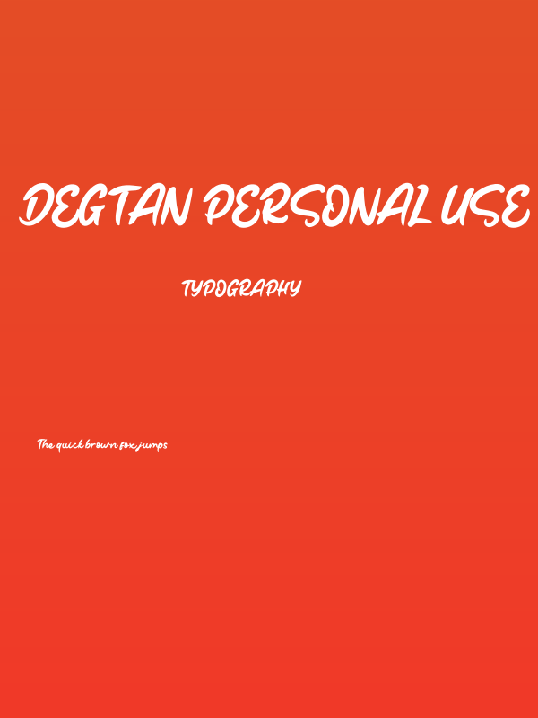 Degtan Personal Use Poster