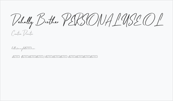 Dehally Brother PERSONAL USE OL Business Card