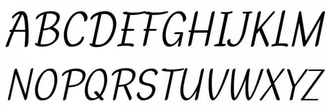 Dehasta Momentos Italic Schriftart Groß