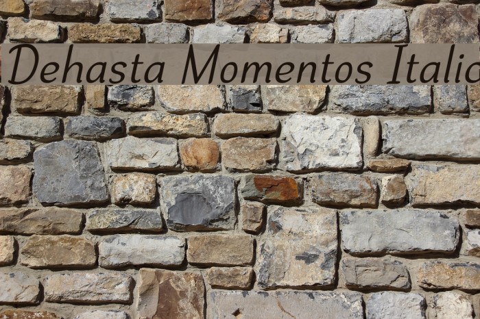Dehasta Momentos Italic Font examples