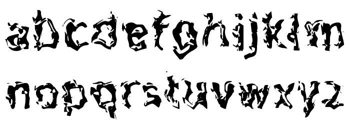 Dehidrasi Font LOWERCASE