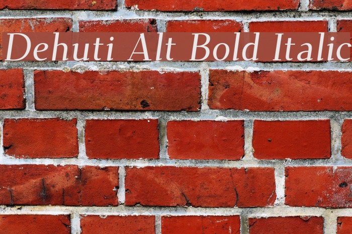 Dehuti Alt Bold Italic Font examples