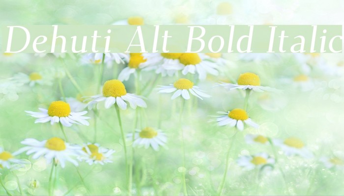 Dehuti Alt Bold Italic Font examples