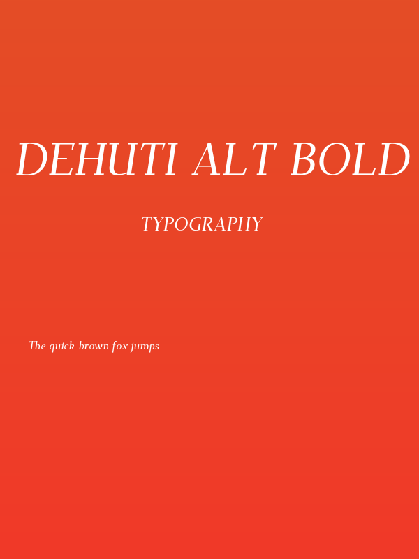 Dehuti Alt Bold Italic Poster