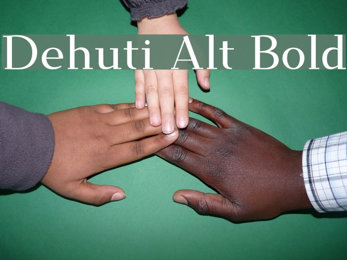 Dehuti Alt Bold Font examples