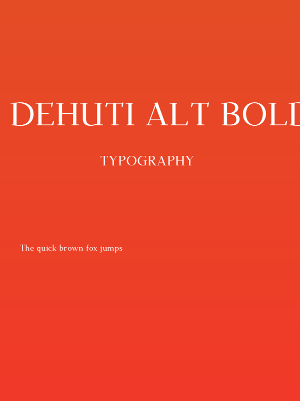 Dehuti Alt Bold Poster