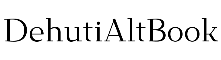 Dehuti Alt Book  Free Fonts Download