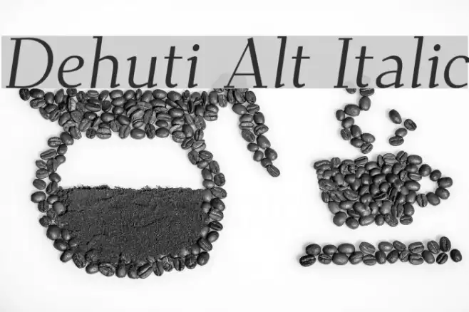 Dehuti Alt Italic Font examples