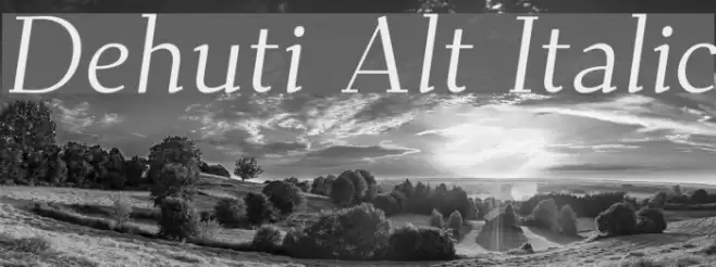 Dehuti Alt Italic Font examples