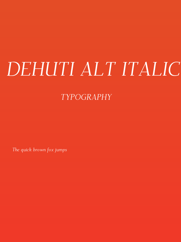 Dehuti Alt Italic Poster