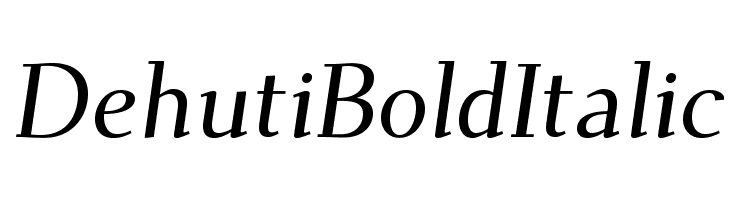 Dehuti Bold Italic  免费字体下载