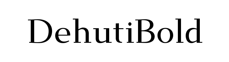 Dehuti Bold  font caratteri gratis