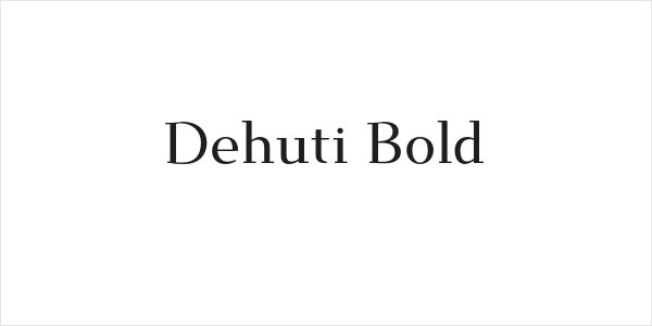 Dehuti Bold Logo