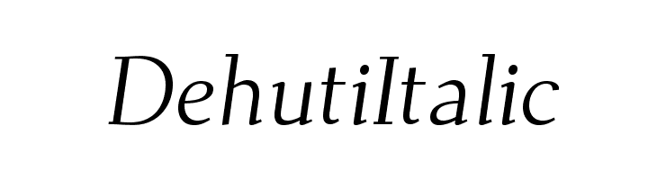 Dehuti Italic  フリーフォントのダウンロード