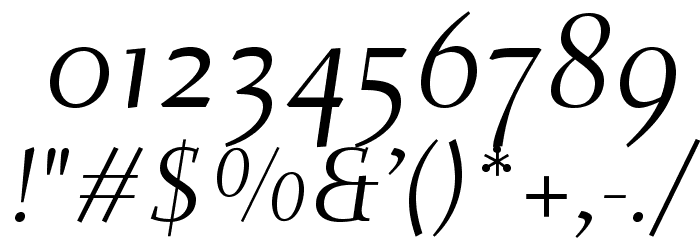 Dehuti Italic Font OTHER CHARS