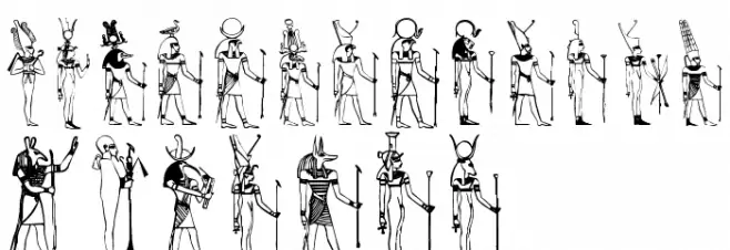 Deities Шрифта ВЕРХНИЙ
