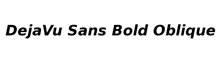 DejaVu Sans Bold Oblique Font