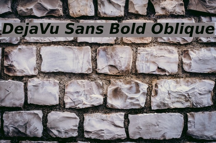 DejaVu Sans Bold Oblique Font examples