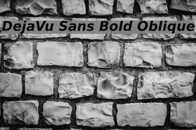 DejaVu Sans Bold Oblique examples
