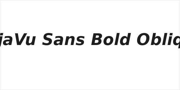 DejaVu Sans Bold Oblique Logo