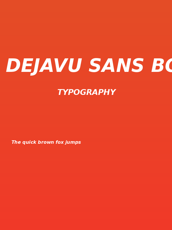 DejaVu Sans Bold Oblique Poster