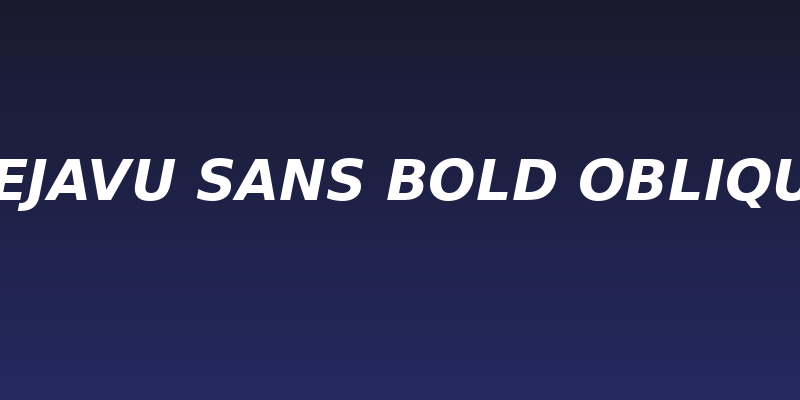 DejaVu Sans Bold Oblique Social Header