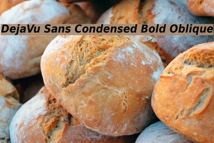 DejaVu Sans Condensed Bold Oblique Font examples