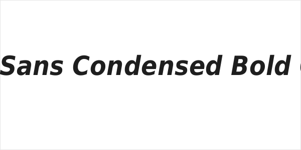 DejaVu Sans Condensed Bold Oblique Logo