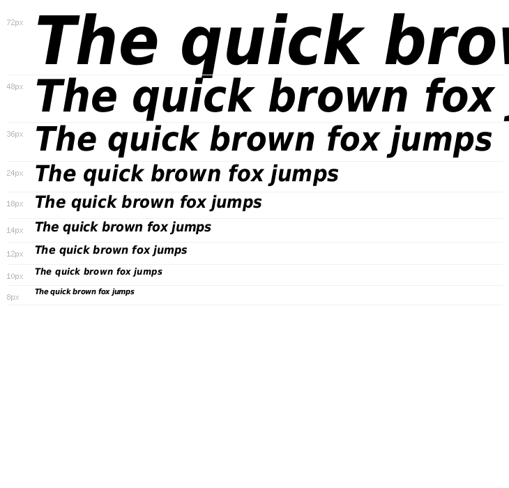 DejaVu Sans Condensed Bold Oblique Waterfall