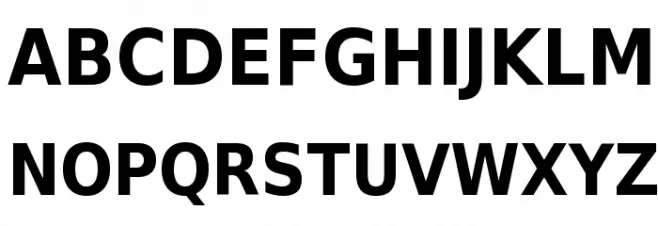 DejaVu Sans Condensed Bold Schriftart Groß
