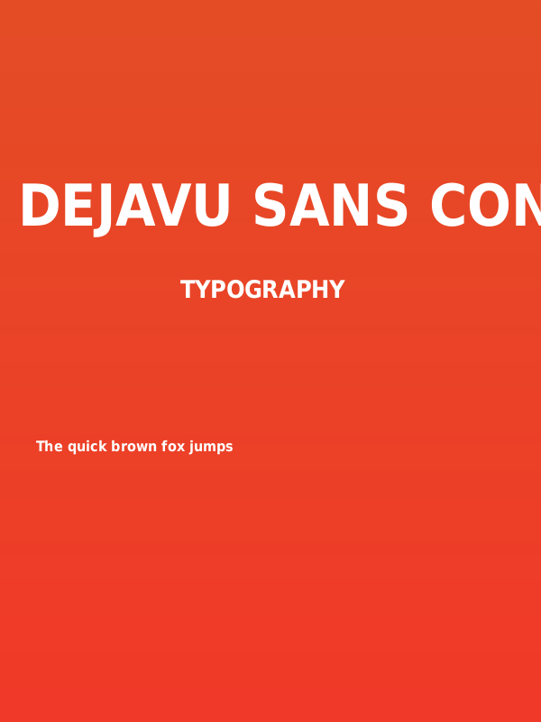 DejaVu Sans Condensed Bold Poster