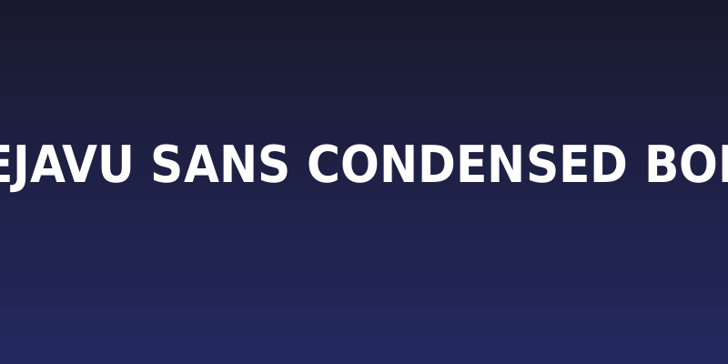 DejaVu Sans Condensed Bold Social Header