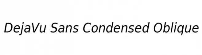DejaVu Sans Condensed Oblique  Fuentes Gratis Descargar