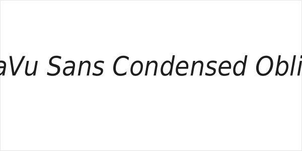 DejaVu Sans Condensed Oblique Logo