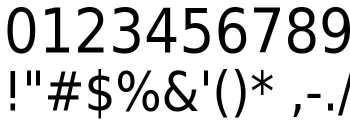 DejaVu Sans Condensed Font OTHER CHARS